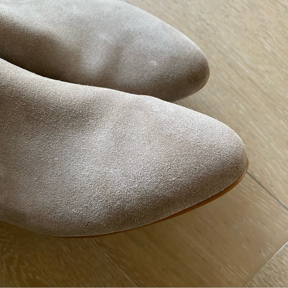 Soludos Lola taupe suede Perforated Ankle Booties 8.5 - Picture 4 of 10